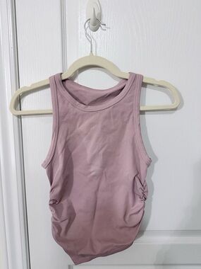 Sleeveless Tank Top in Dusty Rose - Classic Crewneck